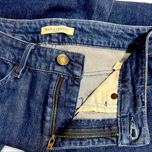 LEVI’S Made & Crafted Premium Denim Stitch High Slim Jeans Dark Wash Size 27 - Picture 8 of 14